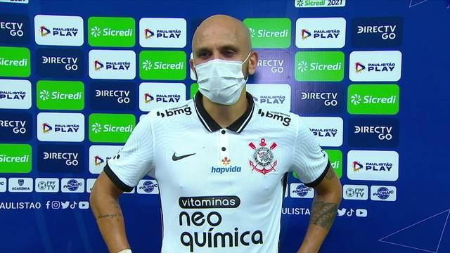 Fábio Santos analisa o empate do Corinthians com o São Bento