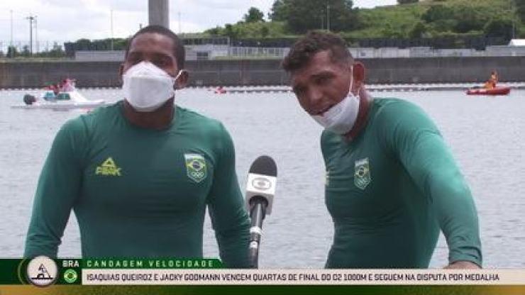 Isaquias Queiroz e Jacky Godmann falam após a classificação para a semifinal