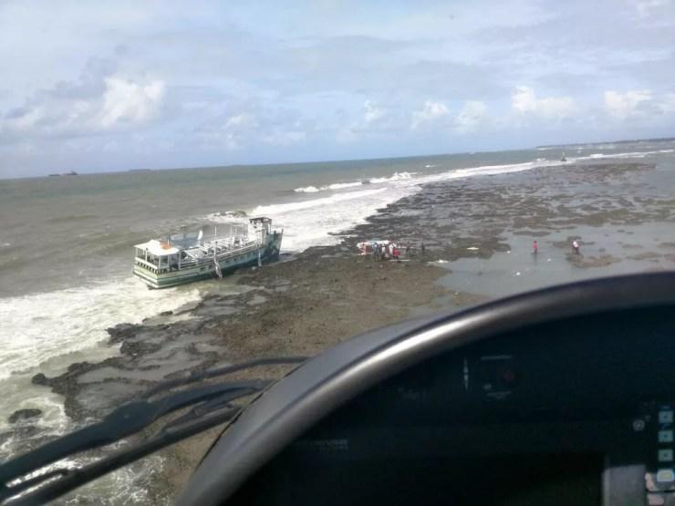 Resgate de vítimas em Mar Grande, na Bahia (Foto: Graer/ Divulgação)