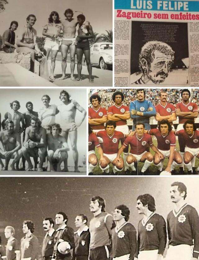 Felipão nos tempos de Caxias: sempre ao lado do goleiro e amigo Bagatini — Foto: Arquivo pessoal