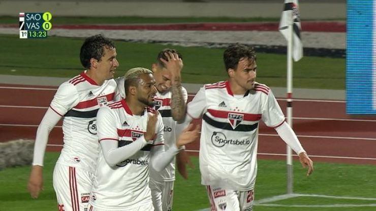 Os gols de São Paulo 2 x 0 Vasco, pelas oitavas de final da Copa do Brasil