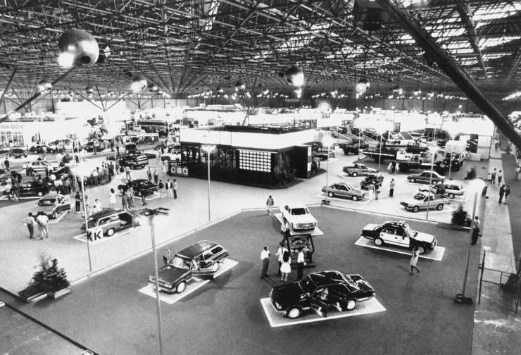 Salão do Automóvel de 1988, quando o mercado ainda não tinha veículos importados — Foto: Oswaldo Luiz Palermo/Estadão Conteúdo/Arquivo