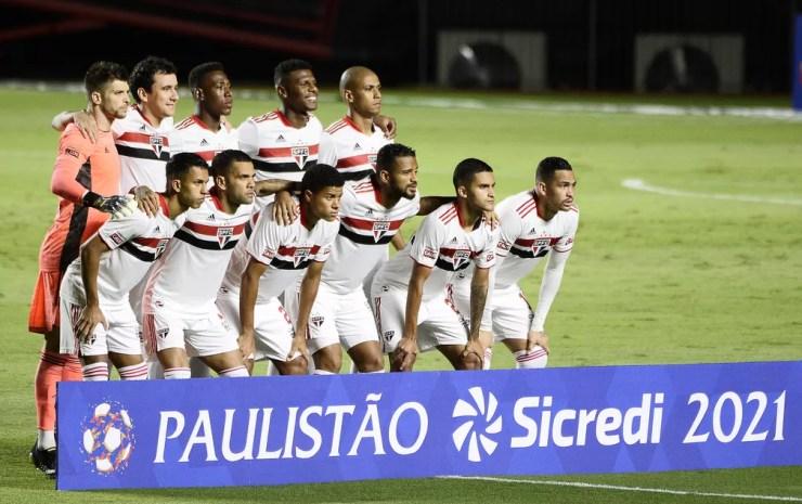 São Paulo joga Paulistão sem patrocinador máster — Foto: Marcos Ribolli