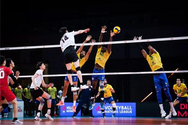 Brasil x Japão vôlei Liga das Nações — Foto: Divulgação/FIVB