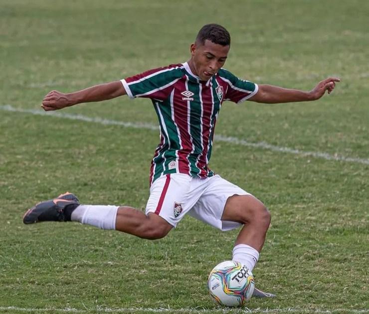Kauan na passagem pelo Fluminense em 2020 — Foto: Luis Miguel Ferreira