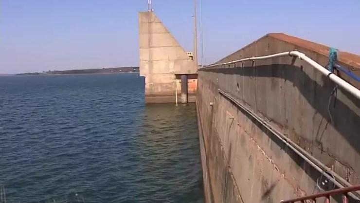 Estiagem faz nível das hidrelétricas do noroeste paulista ficar mais baixo (Foto: Reprodução/TV Tem)