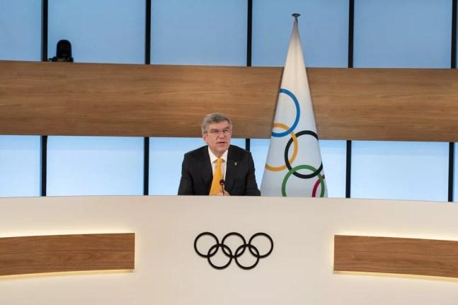 Thomas Bach no 137º Congresso do Comitê Olímpico Internacional — Foto: Divulgação / IOC Media