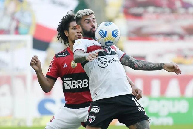 Liziero em Flamengo x São Paulo — Foto: Alexandre Durão