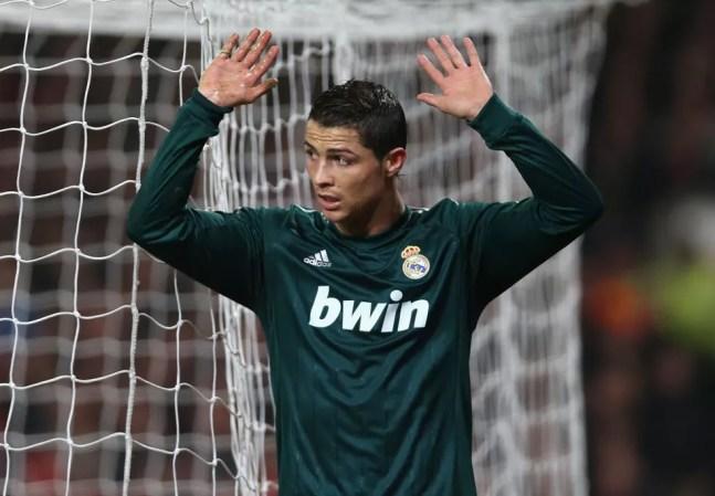 Cristiano Ronaldo não comemora gol contra o Manchester United — Foto: Jasper Juinen/Getty Images