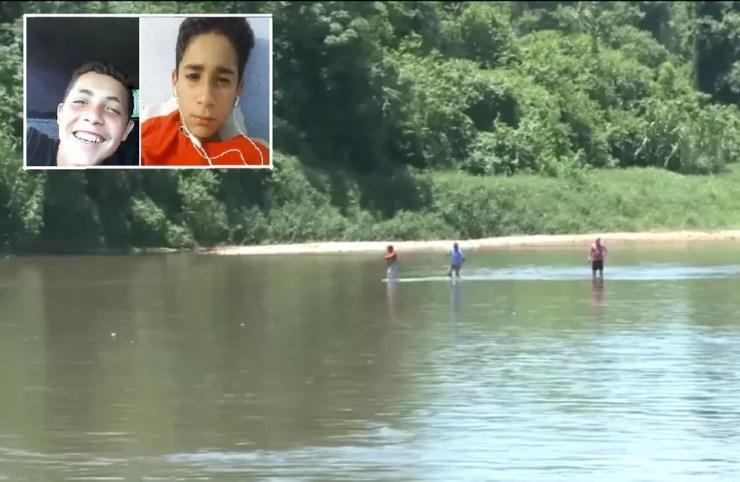Adolescentes de 14 anos desapareceram após tentarem atravessar rio nadando em Iguape (SP) — Foto: Reprodução