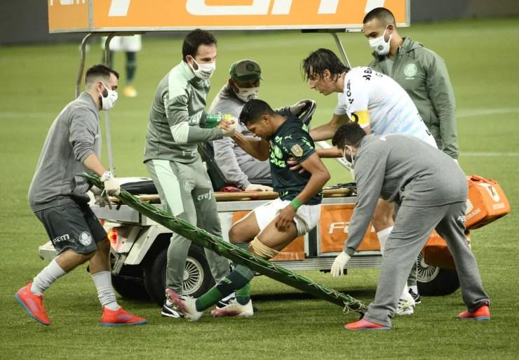 Rony, do Palmeiras, na partida contra o Grêmio — Foto: Marcos Ribolli