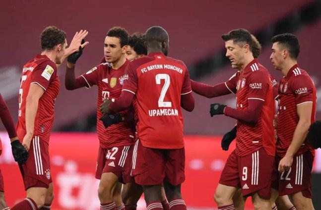 Bayern de Munique vence o Mainz de virada, gols de Coman e Musiala — Foto: Getty Images