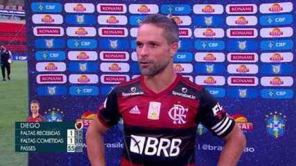 Diego após a derrota para o Ceará: "Totalmente decepcionado"