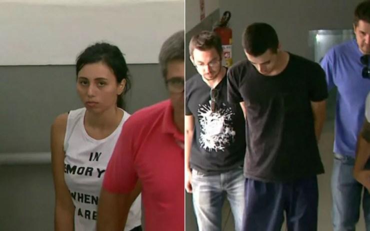 Lauany do Prado e Leonardo Cantieri, suspeitos pela morte de Núbia Ribeiro, de Franca (SP) (Foto: Reprodução/EPTV)