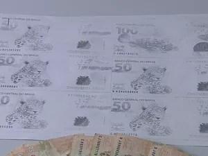 Dinheiro apreendido e as fotocópias feitas pela assessora (Foto: Reprodução/TV TEM)