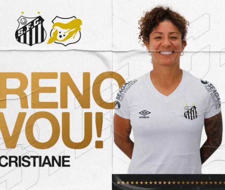 Cristiane renova contrato com o Santos — Foto: Divulgação