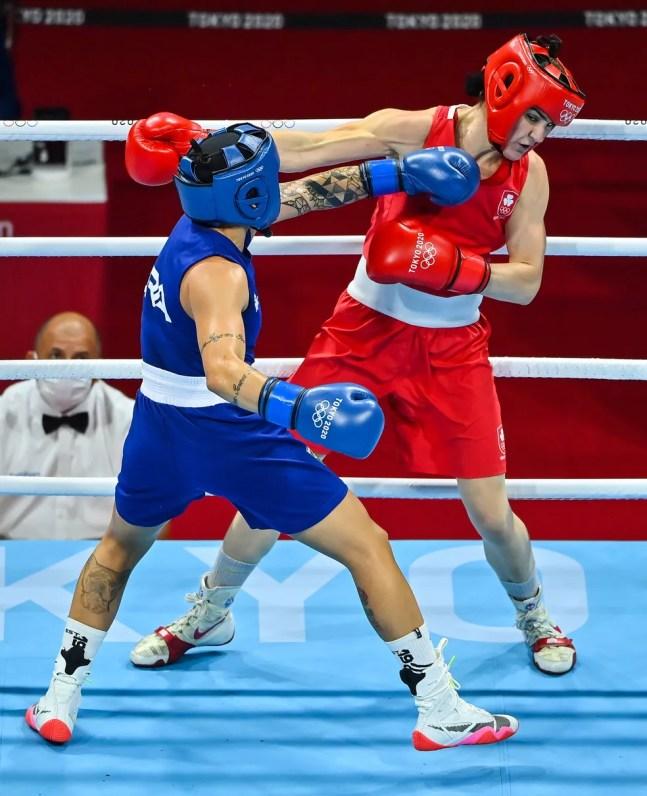 Bia Ferreira x Kellie Harrington final boxe até 60kg Olimpíadas de Tóquio — Foto: Brendan Moran/Sportsfile via Getty Images