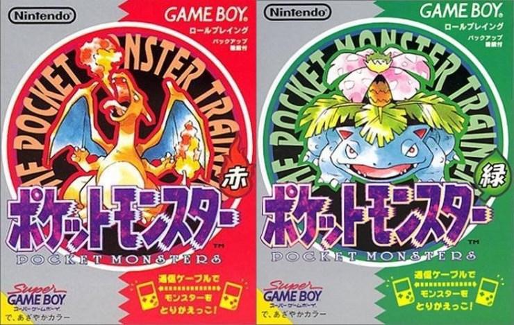 Capas de Pokémon Red e Green - Divulgação/Game Freak
