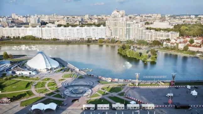 Arquitetura de Minsk lembra passado soviético — Foto: Getty Images/BBC