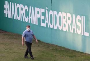 Anderson Barros na Academia de Futebol do Palmeiras — Foto: Cesar Greco / Ag. Palmeiras
