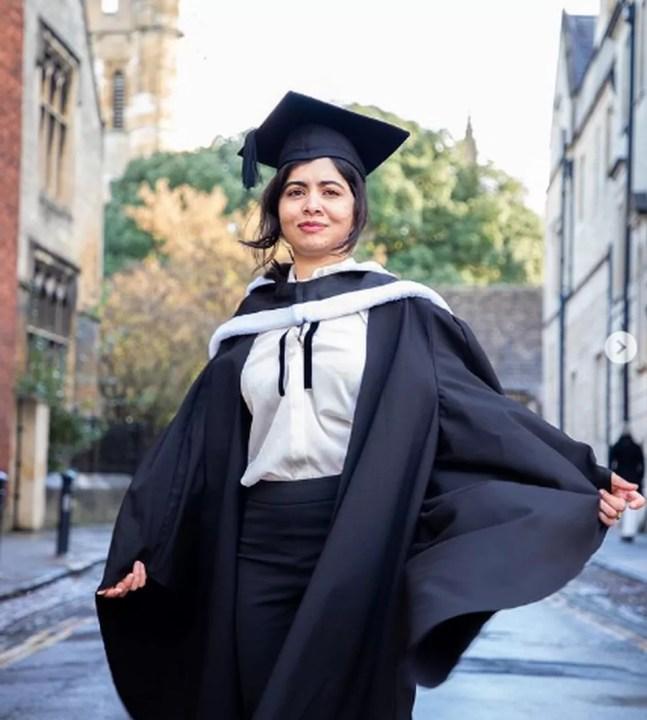 Malala, baleada aos 15 anos por lutar pela educação de mulheres, se forma em Oxford — Foto: Redes Sociais