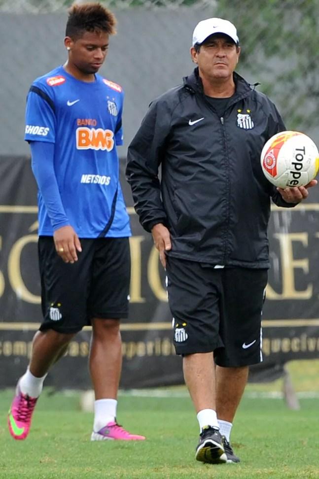 André e Muricy Ramalho no Santos — Foto: Ivan Storti/Santos FC