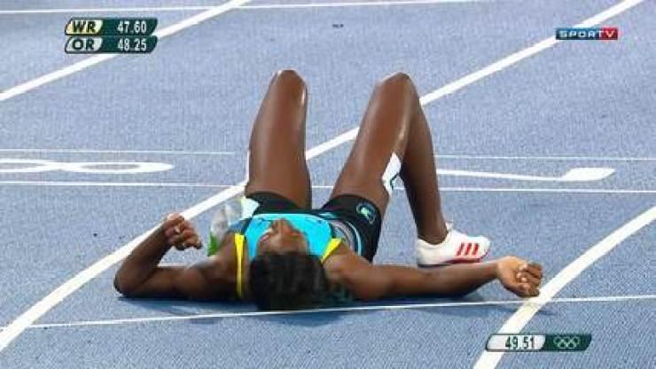 Shaunae Miller, de Bahamas, foi campeã dos 400m rasos na Rio 2016