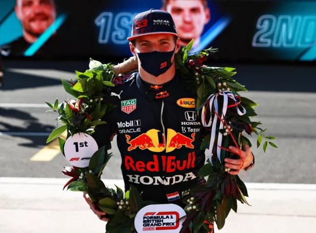 Max Verstappen foi primeiro vencedor da inaugural corrida classificatória e larga da pole no GP da Inglaterra — Foto:  Mark Thompson/Getty Images