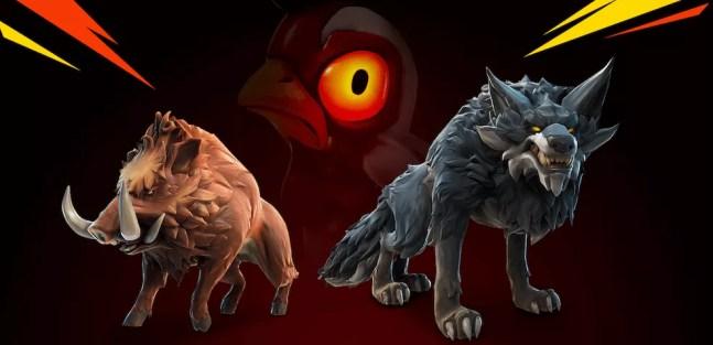 Javalis e lobos são alguns dos novos animais presentes no Fortnite — Foto: Divulgação/Epic Games