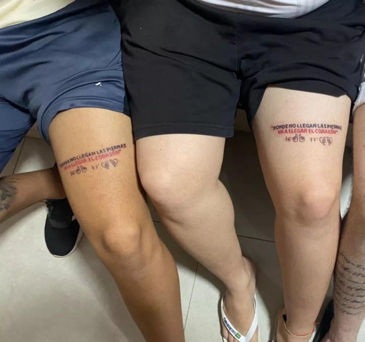 Torcedores do São Paulo tatuam frade de Crespo — Foto: Arquivo Pessoal