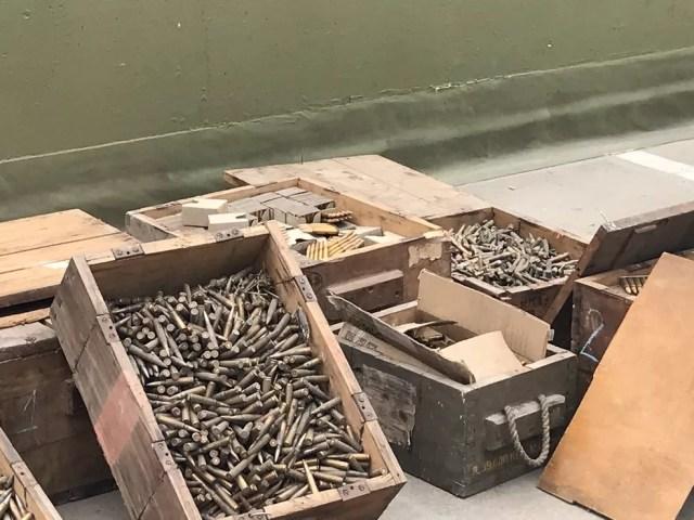 Autoridades argentinas e americanas apreenderam 32 mil munições que seriam enviadas para o RJ — Foto: Divulgação/Gendarmería Nacional