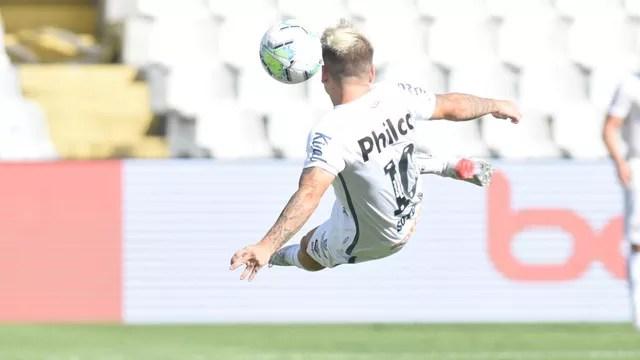Soteldo faz o primeiro gol do Santos sobre o Botafogo