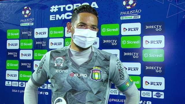 Goleiro do São Caetano, Luiz fala sobre derrota: "Depois de um período parado, eu esperava um pouco mais"
