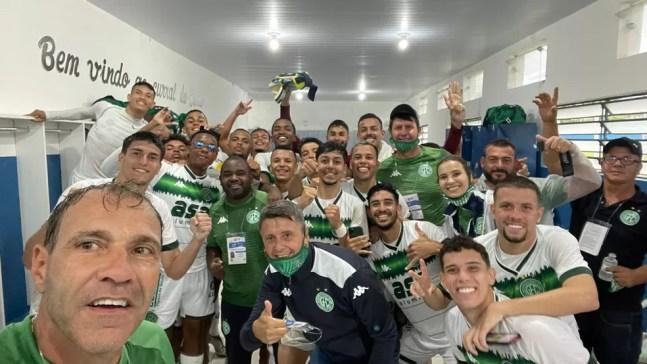 Guarani comemora vitória sobre o Taubaté no Paulista sub-20 — Foto: Divulgação Guarani FC