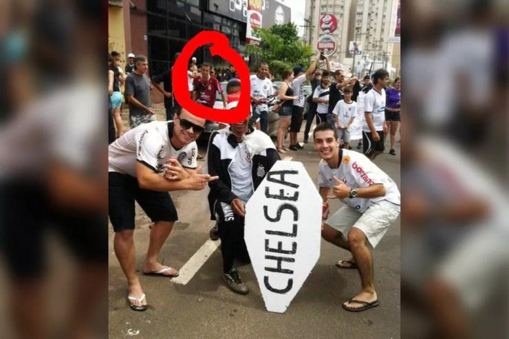 Luan na rua comemorando título do Corinthians — Foto: Reprodução