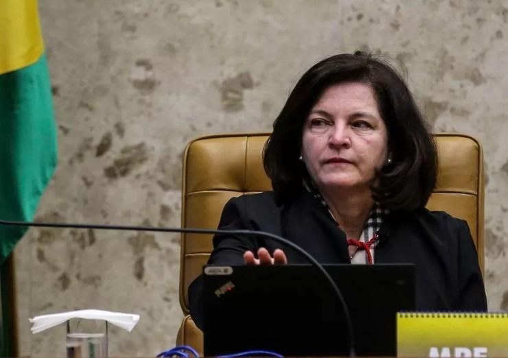 A procuradora-geral da República, Raquel Dodge, durante sessão no Supremo Tribunal Federal (STF) — Foto: José Cruz/Agência Brasil