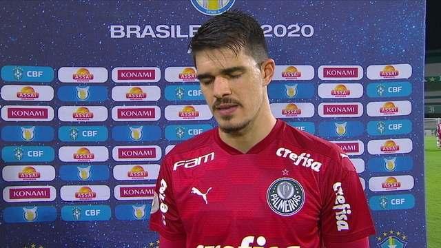 Vinicius comemora oportunidade no Palmeiras e projeta final da Copa do Brasil