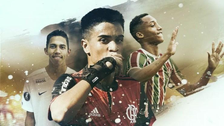Fessin, Reinier, João Pedro, Copinha, Copa São Paulo de Futebol Jr. — Foto: GloboEsporte