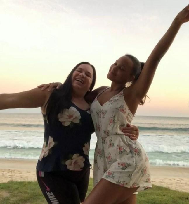 Rebeca Andrade e a mãe Rosa Santos — Foto: Reprodução/Instagram