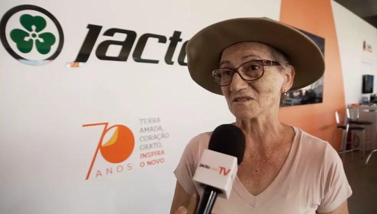 Agricultora Aurélia Berti, de Toledo (PR), sempre dividiu os afazeres da propriedade com o marido (Foto: Jacto Agrícola/Divulgação)