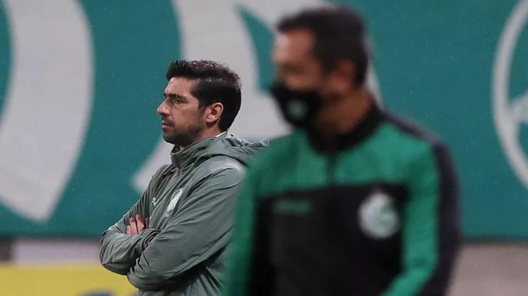 Abel Ferreira durante a partida entre Palmeiras e Juventude — Foto: Cesar Greco