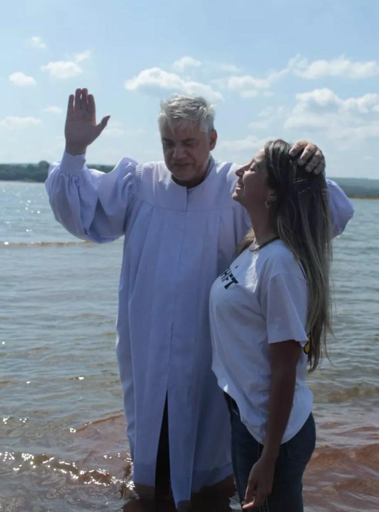 Batismo de Larrisa Campos ocorreu em Votorantim — Foto: Arquivo pessoal