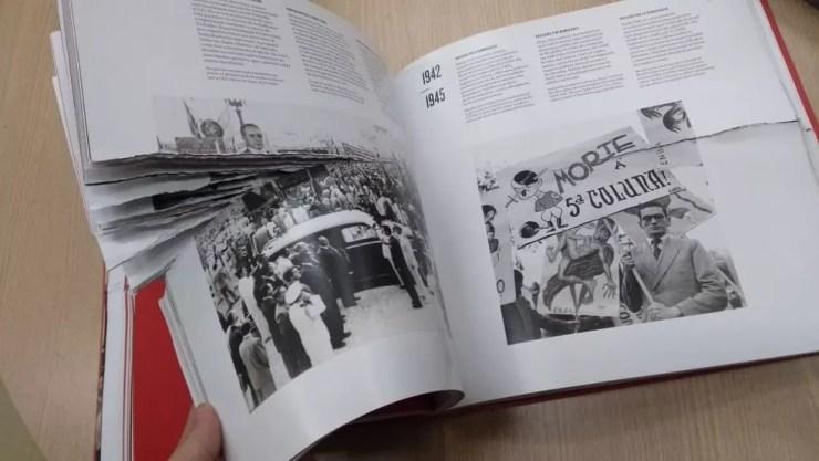 Detalhe de livro de direitos humanos da Biblioteca Cenntral da UnB que foi encontrado rasgado — Foto: Arquivo pessoal/Divulgação