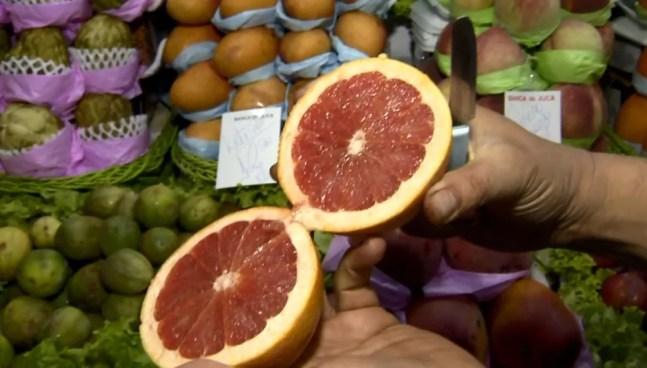 Grapefruit no Mercadão de São Paulo — Foto: Reprodução EPTV