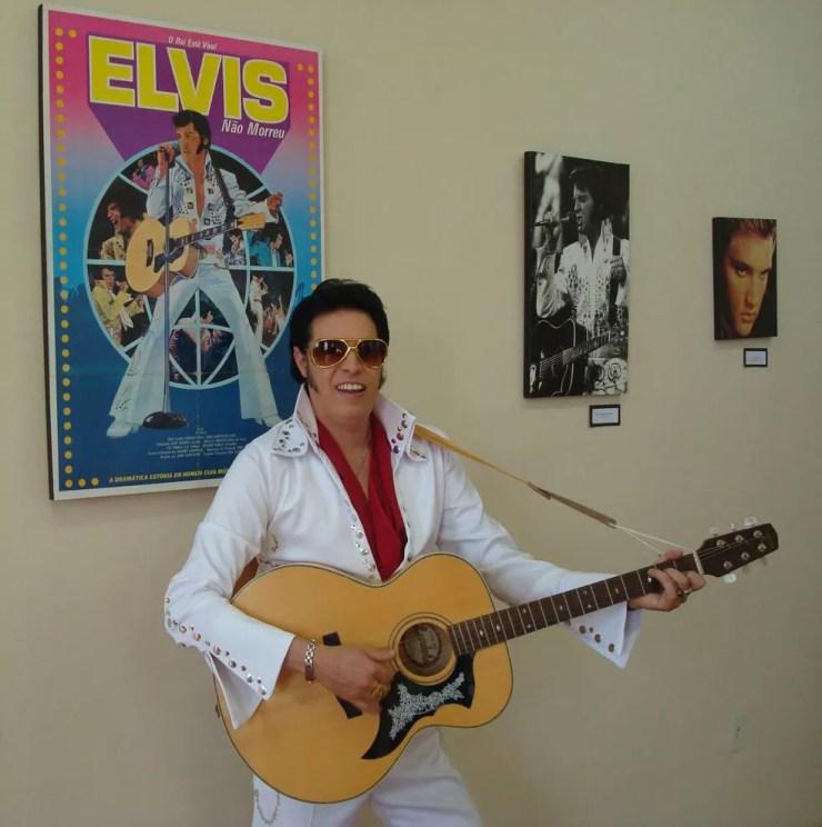 Dalizio Moura em homenagem a Elvis Presley (Foto: Arquivo Pessoal)