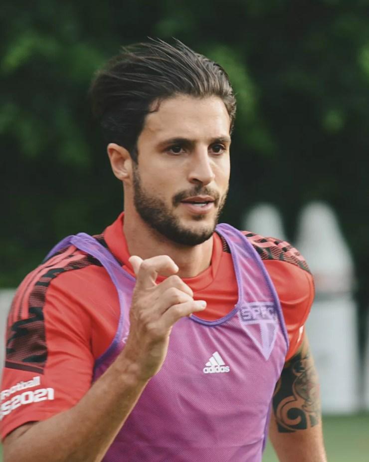 Hudson em treino do São Paulo — Foto: Divulgação São Paulo
