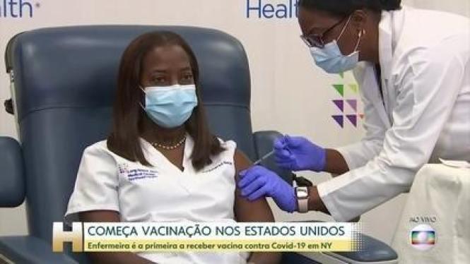 Vacinação contra a Covid começa nos EUA; enfermeira é 1ª receber em NY