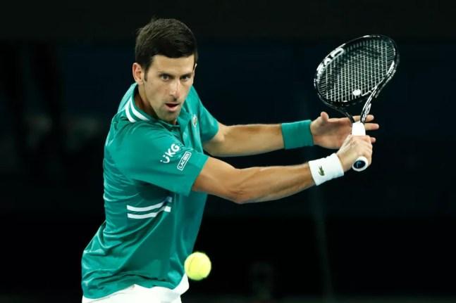 Novak Djokovic na estreia do Australian Open — Foto:  Darrian Traynor /Getty Images