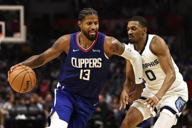 Paul George Los Angeles Clippers Memphis Grizzlies — Foto: Getty Images