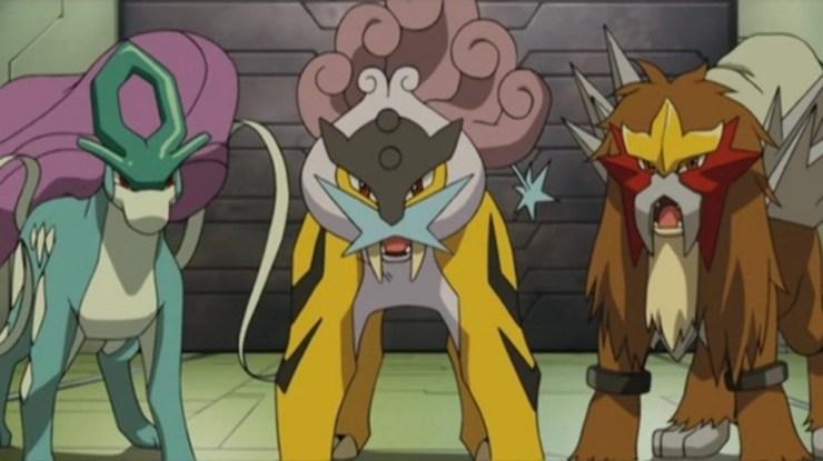 Suicune, Raikou e Entei - Reprodução/The Pokémon Company